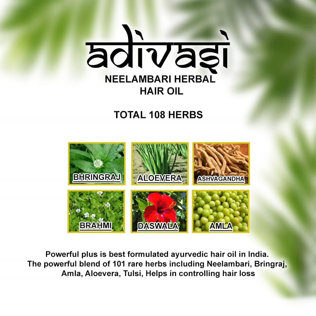 Adivasi Neelambari Herbal Hair Oil 125M*2(buy one get one free)