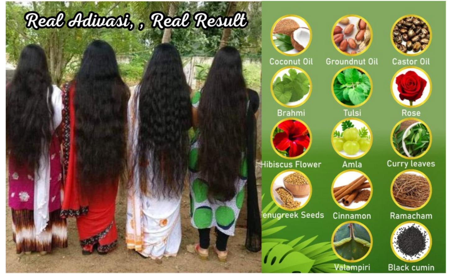 Adivasi Herbal Hair Oil 125ML*2 (buy one get one free)
