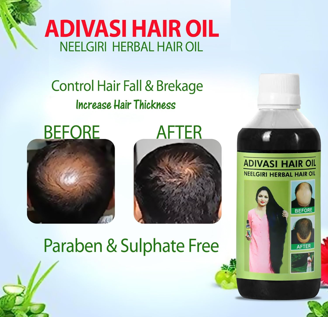 Adivasi Herbal Hair Oil 125ML*2 (buy one get one free)