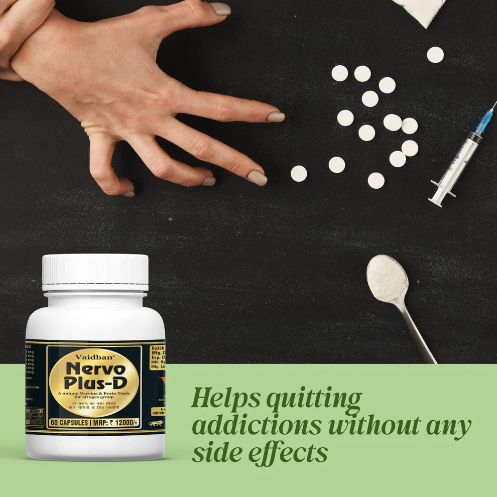 Nervo Plus-D Capsules - Natural Support for Addiction Recovery
